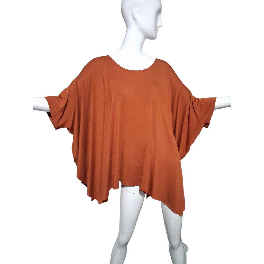 P. Cill Oversized Draped Women's size S/M Loose Slouchy Batwing Comfy Pancho Top